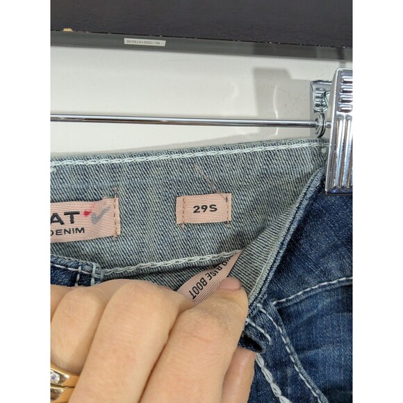 Ariat REAL Denim Jeans Womens (FITS 36 (TAG IS 29S) Blue Mid Rise Boot Cut - Picture 4 of 16